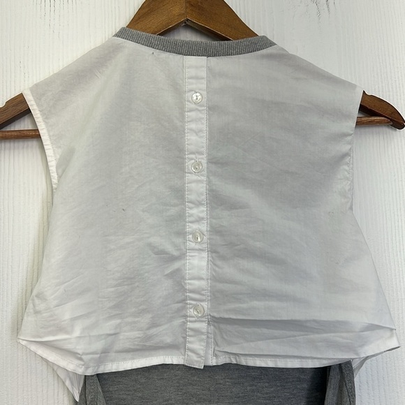 English Factory - Grey And White Sleeveless Button And Scoop Back Maxi Dress M - Picture 11 of 11